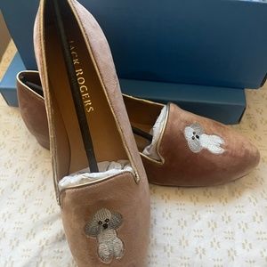 Poodle embroidered loafers